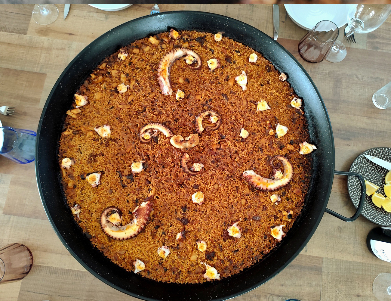 arros con pulpo y sobresade